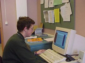 Einar s�rget for at hele verden kunne f�lge med p� utviklingen av Birkebeinerrennet, minutt for minutt.