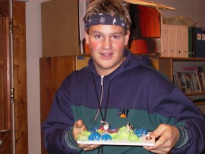 Andreas med s�pene sine!