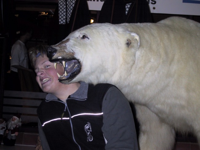 Isbj�rn og Andreas!