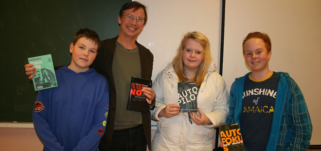 Martin Nygaard sammen med Lars, Sina og Ruben.